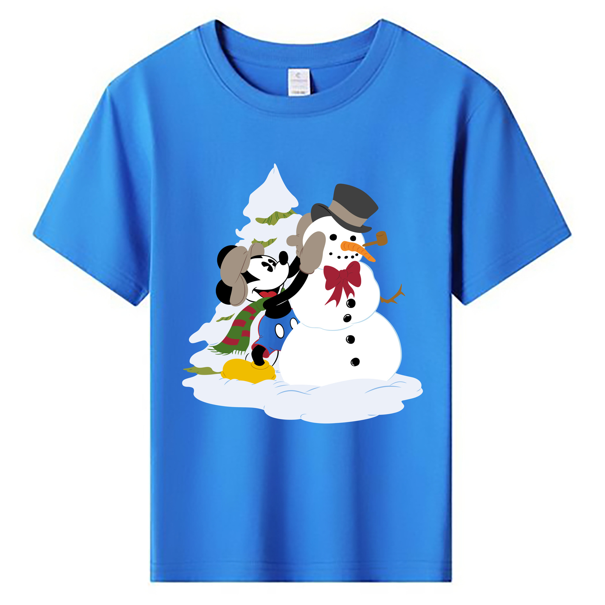 ミッキーマウス Mickey Mouse 綿100％キッズTシャツ（フロントプリント）